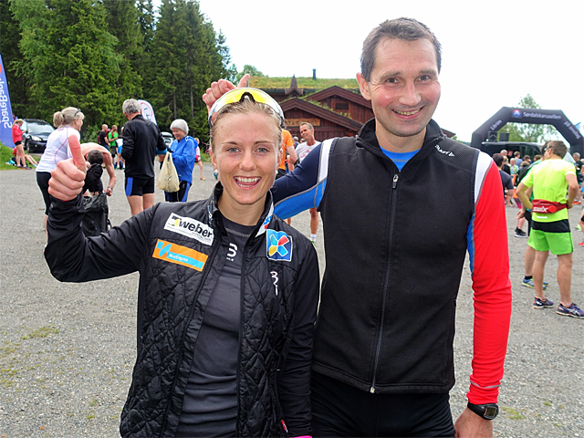 Bente Størmer Steira og Per-Christian Lysaker Torgersrud best i Mesnaelva opp