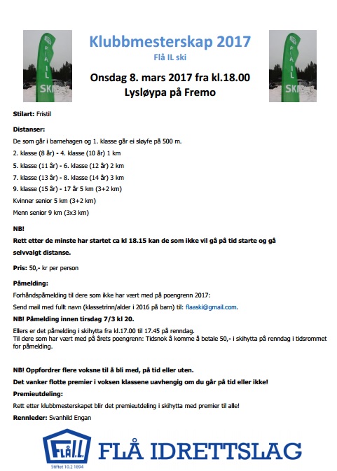 Klubbmesterskap ski 2017