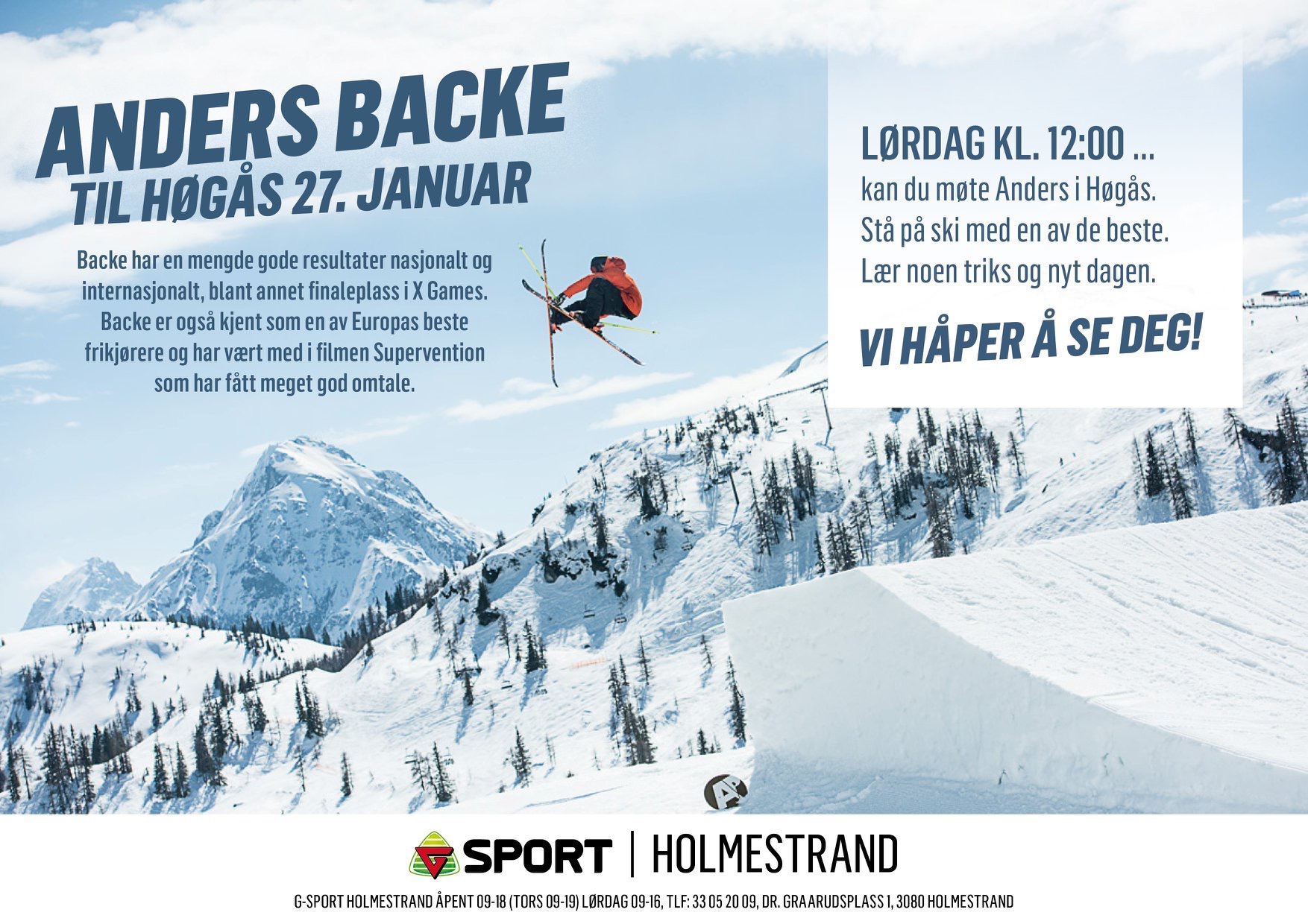 Anders Backe kommer Lørdag 27 januar 2018