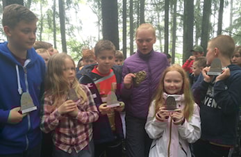 Orienteringsdag for 5 . 7 klasse ved Nedenes skole