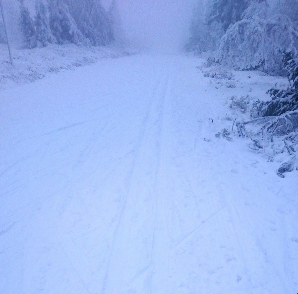 Budorrennet lørdag 9 januar , snøforhold
