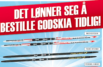 Vår samarbeidspaner Sport1 Superstore Hamar inviterer til forhåndsbestilling av langrennsski