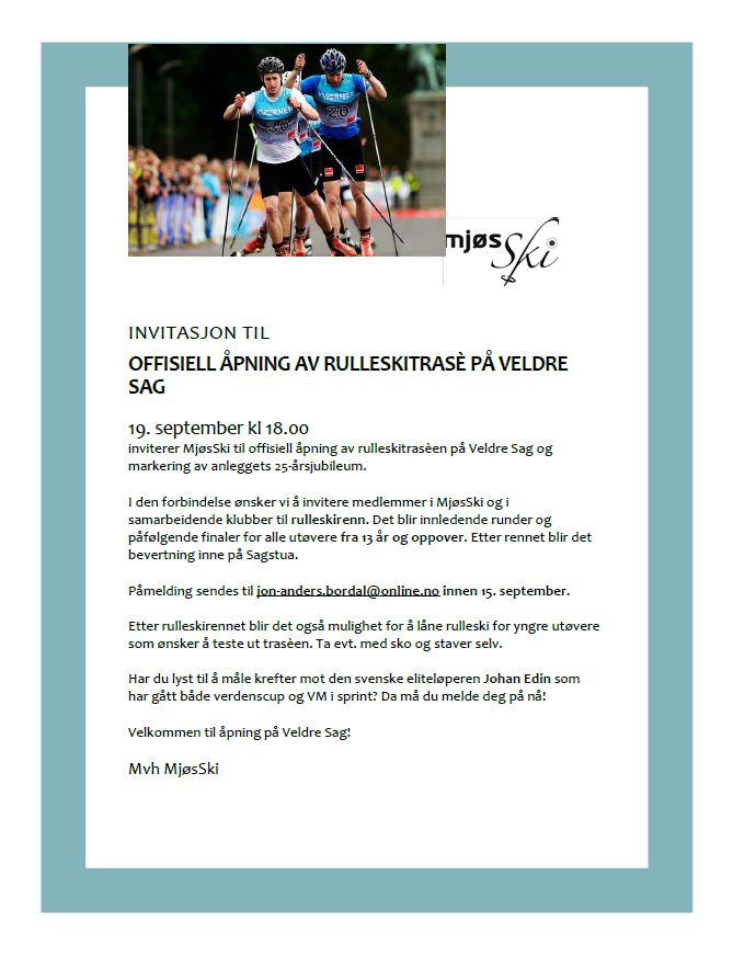 ÅPNING AV RULLESKITRASE PÅ VELDRE SAG