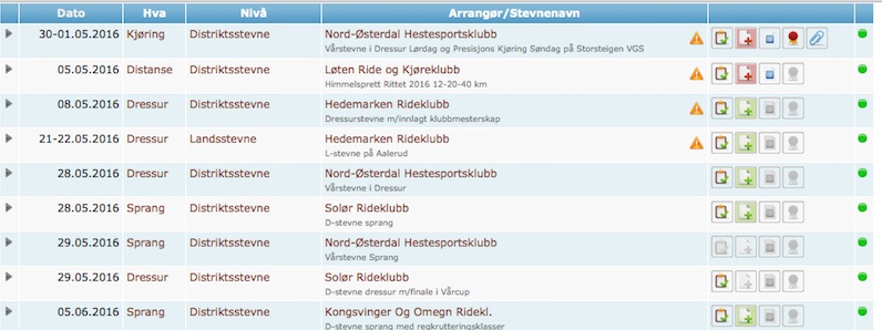Terminliste Hedmark Rytterkrets - mai