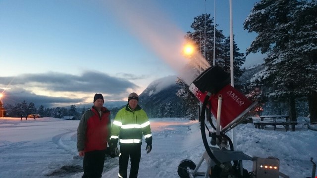 Snøproduksjon på Ullsheim