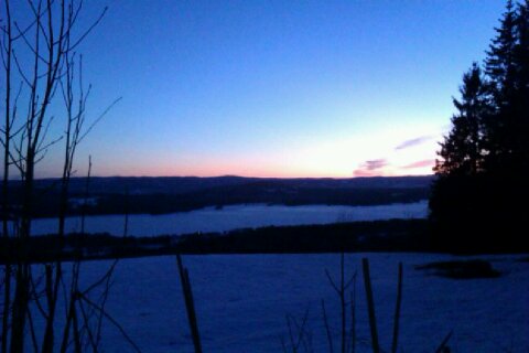 Endelig kom snøen.....