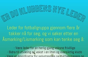 Er du fotballgruppas nye leder?