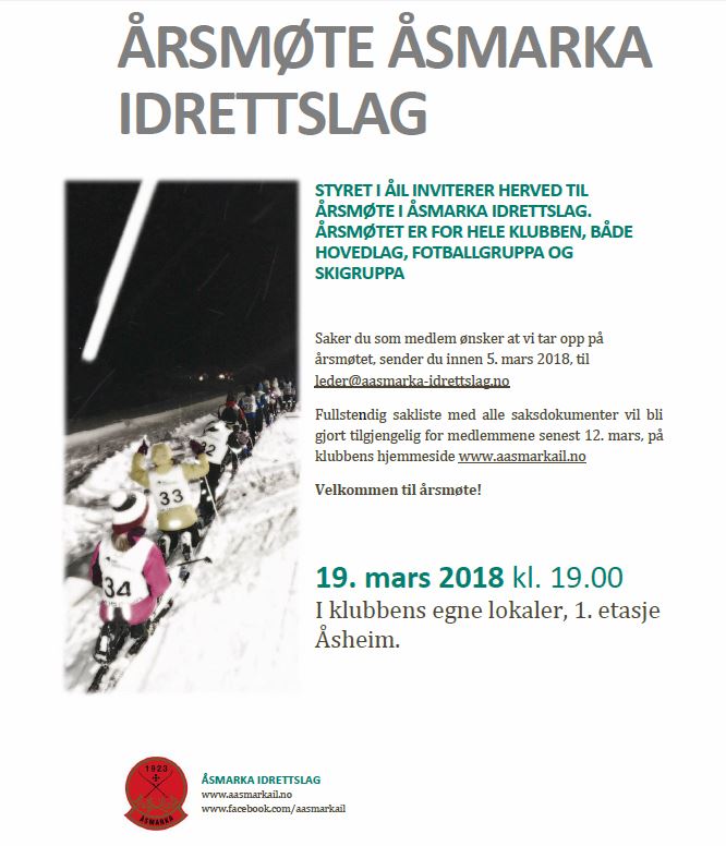 Velkommen til ÅRSMØTE 2018!