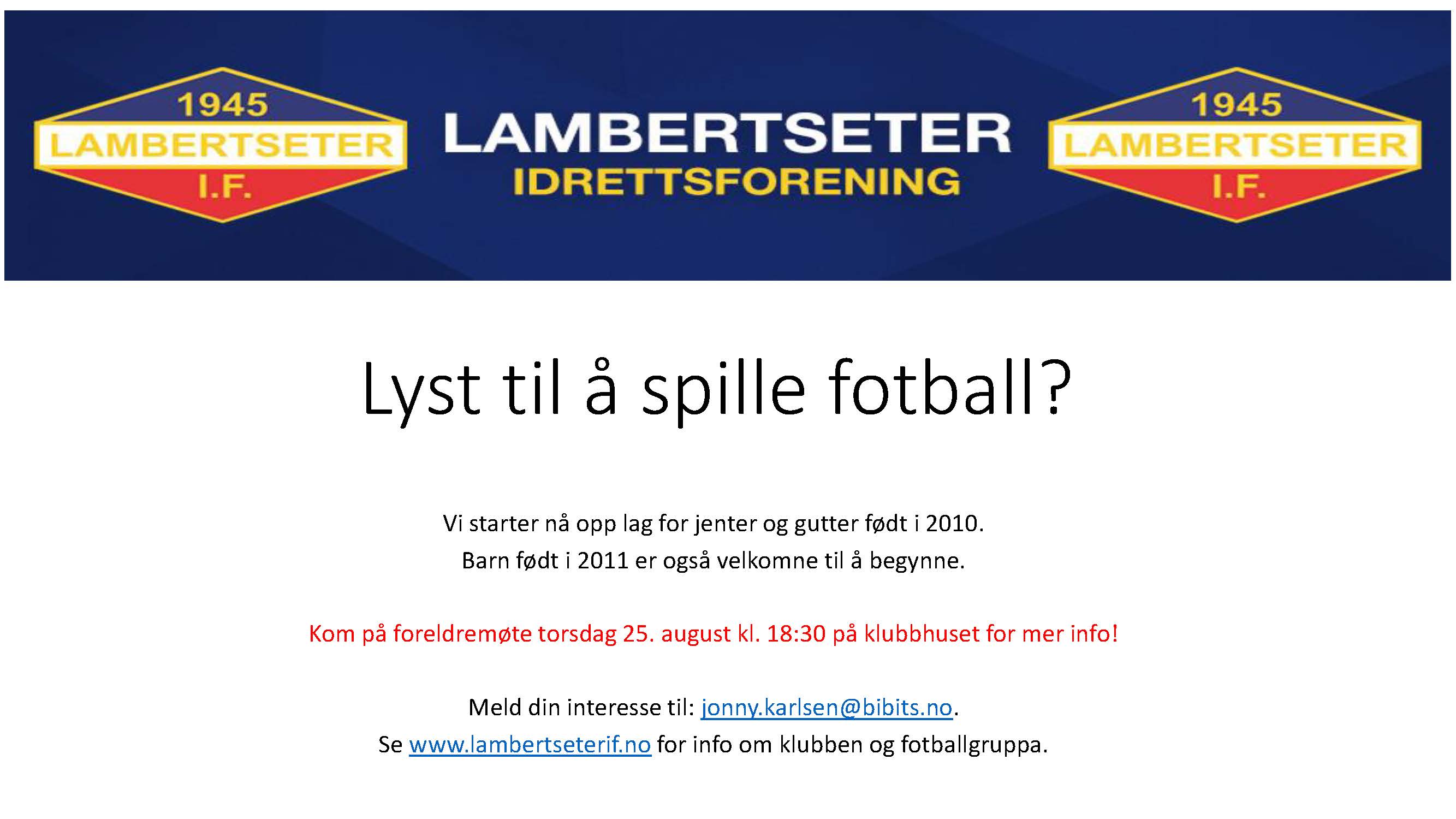 Oppstart 2010 og 2011