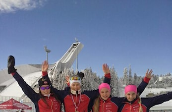 Flotte resultater for Fjellet jentene i Ungdommens Holmenkollrenn