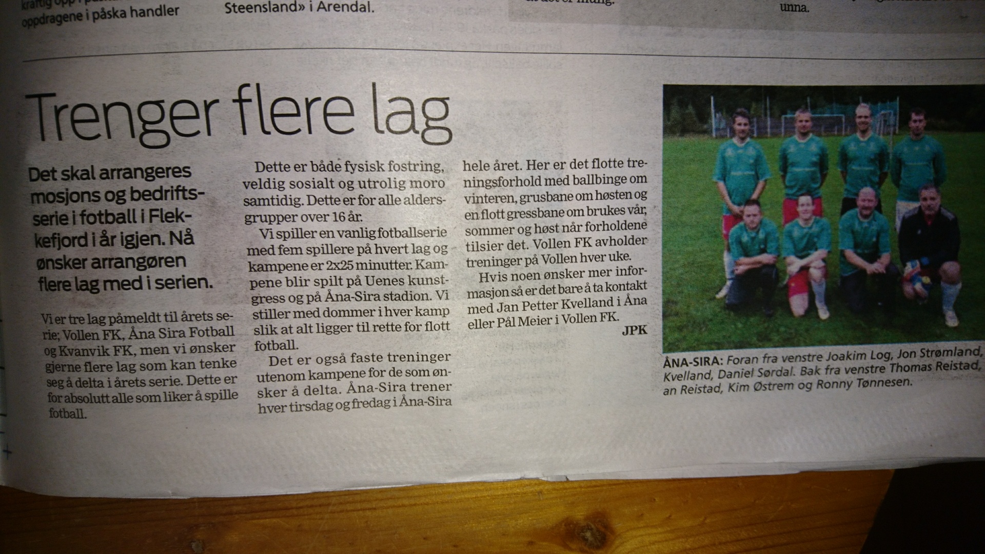 Ønske om flere lag i bedriftsserien