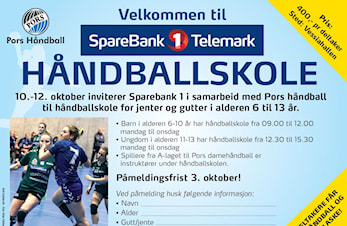 Håndballskole i høstferien