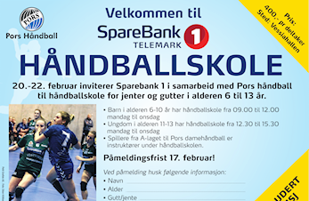 Håndballskole i vinterferien