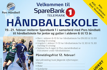 Håndballskole i vinterferien!
