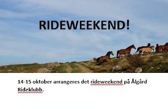 Rideweekend i høstferien