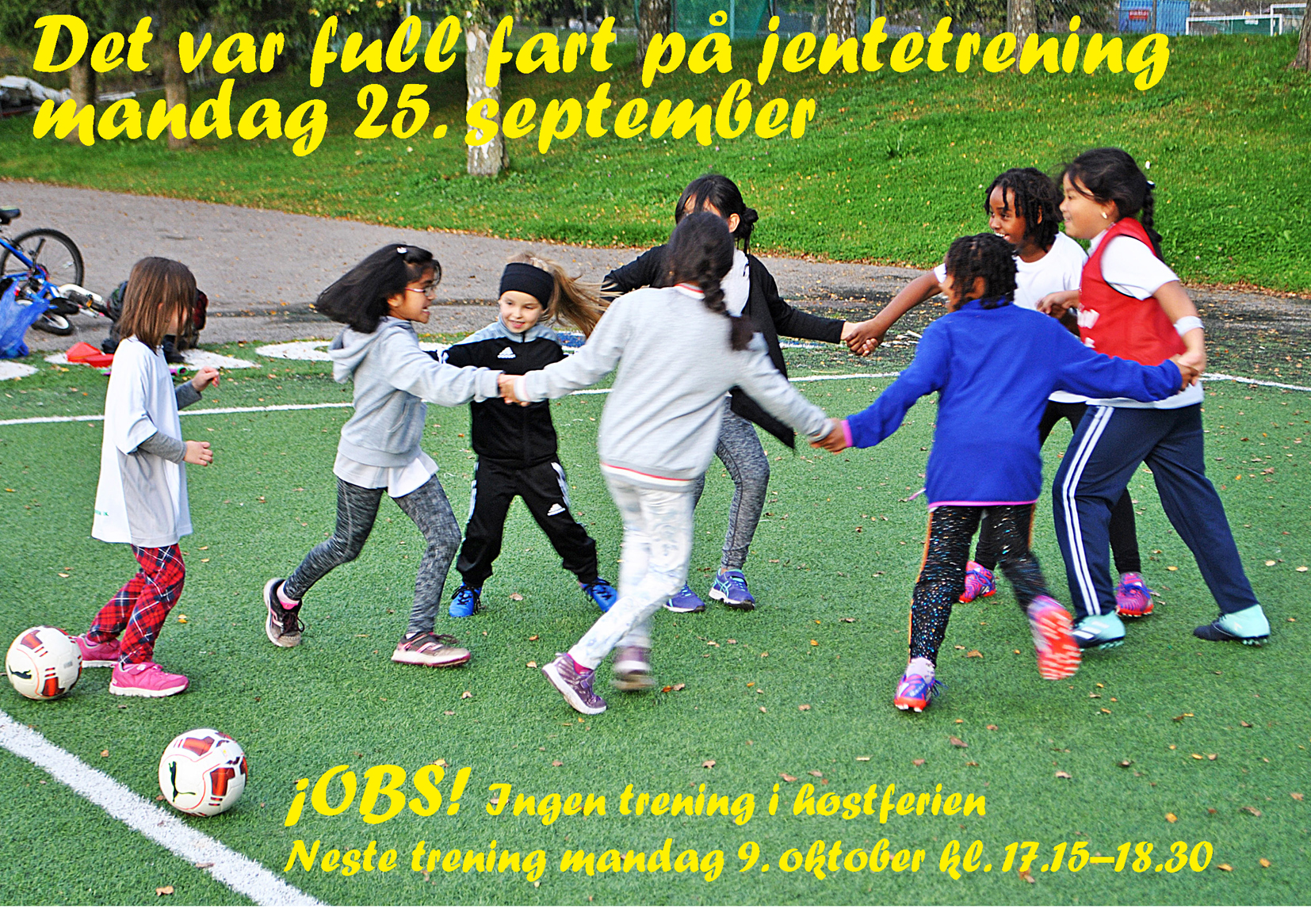 Siste treningsdag før høstferien for jentene