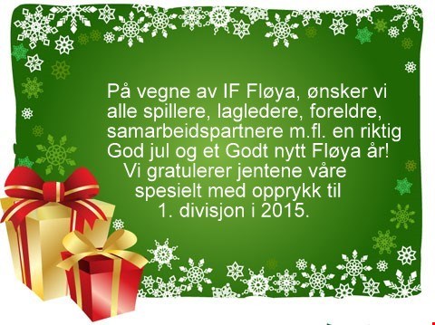 God Jul og Godt nytt Fløya år