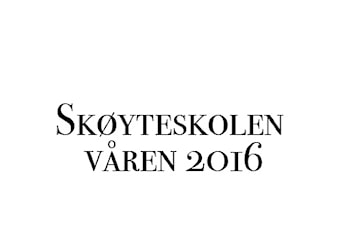 Skøyteskole våren 2016