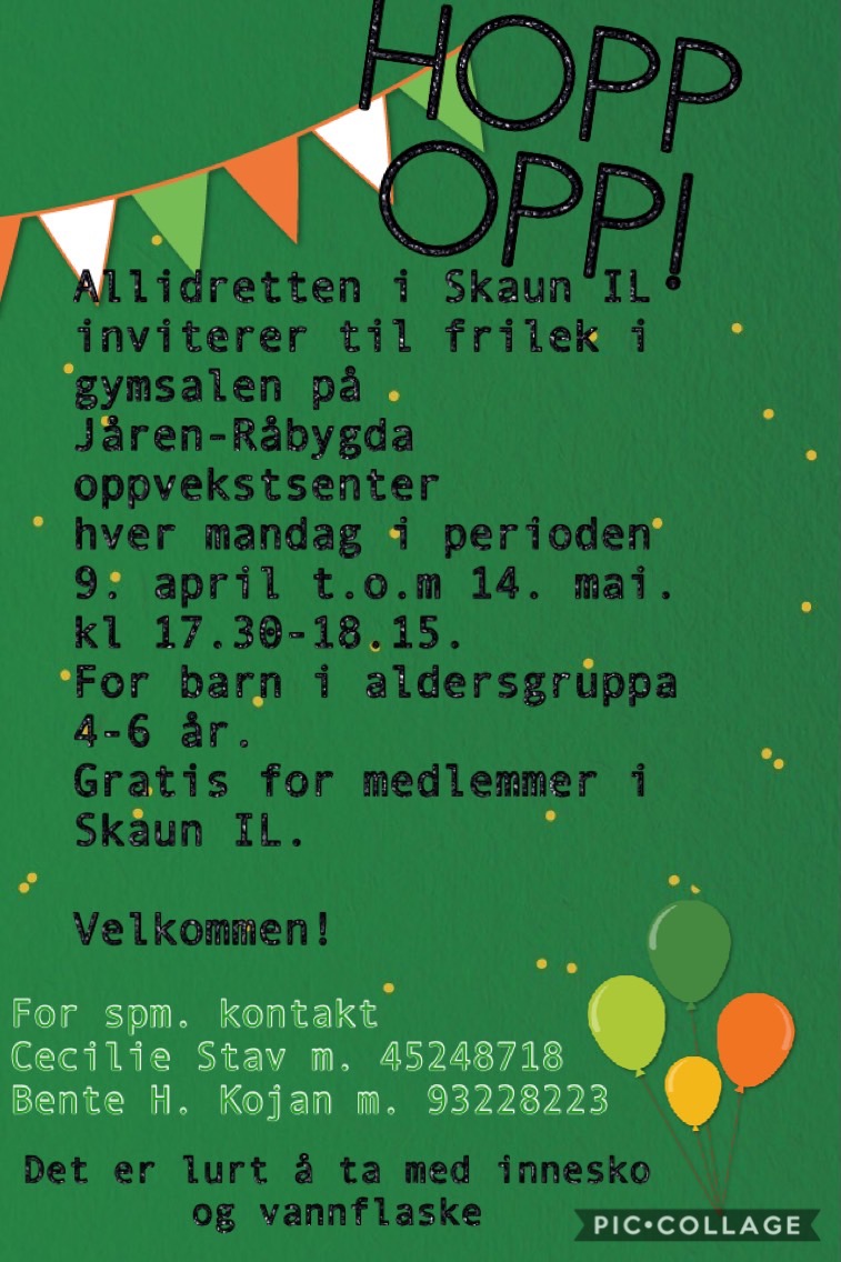 HOPP OPP! starter etter påske