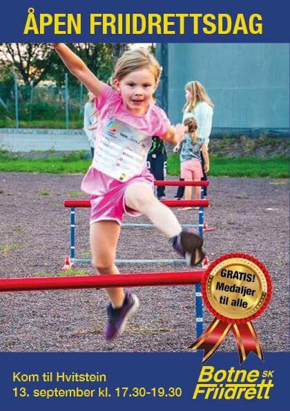 Åpen Friidrettsdag på Hvitstein stadion 13. september 2017