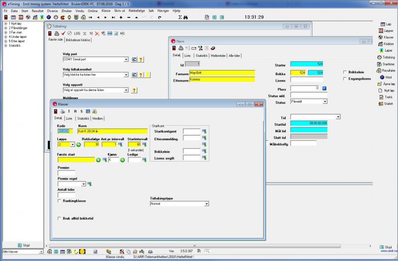 "Opplæring" i eTiming med tilhørende programmer