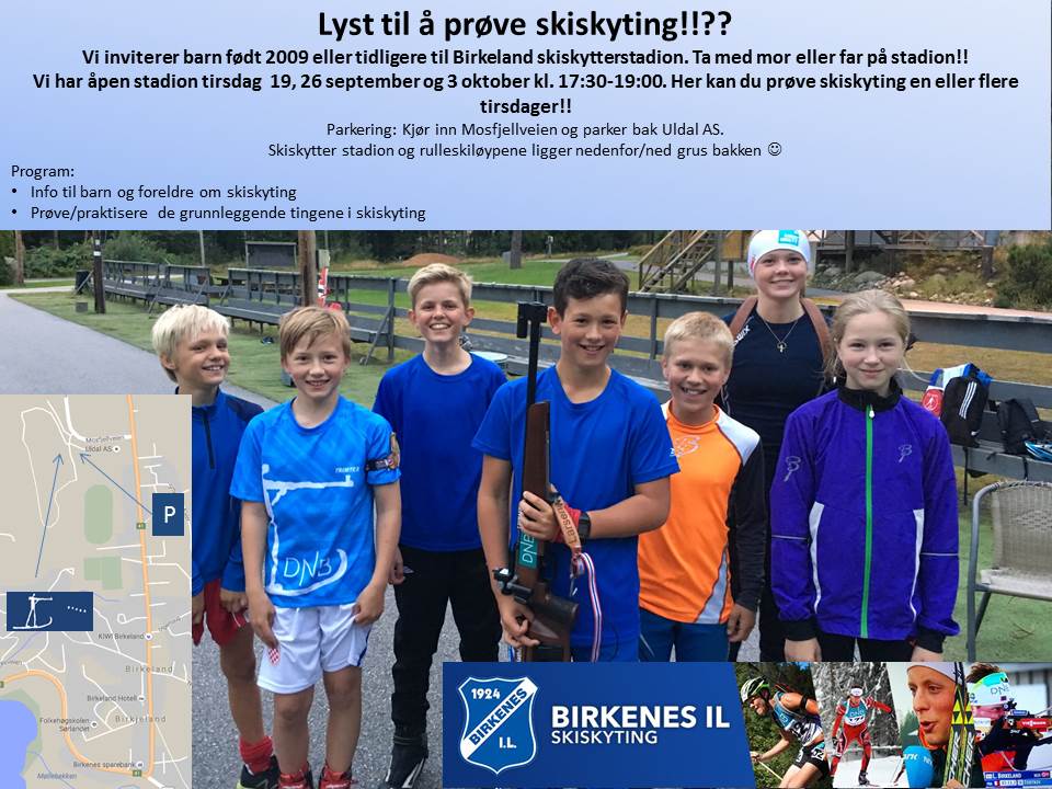 Skiskytterskole 19/9, 26/9 og 3/10