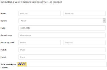 Elektronisk innmeldingsskjema