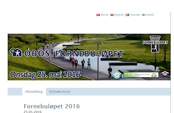 Mulighet for påmelding løpsdagen onsdag 25. mai