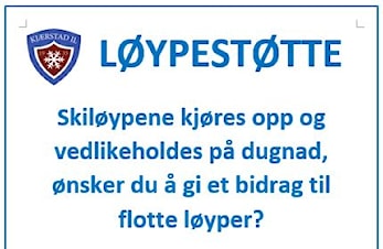 Gi gjerne løypestøtte.