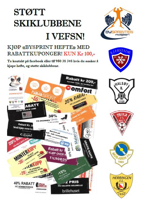 Kjøp rabatthefte, støtt skiklubbene i Vefsn!
