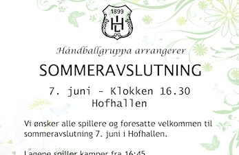Sommeravslutning for Hof Håndball