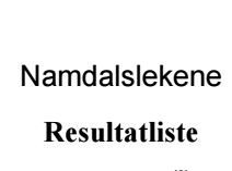 Resultater Namdalslekene 5. august 2017