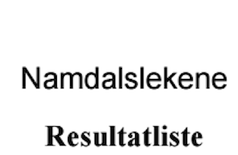 Resultater Namdalslekene 5. august 2017