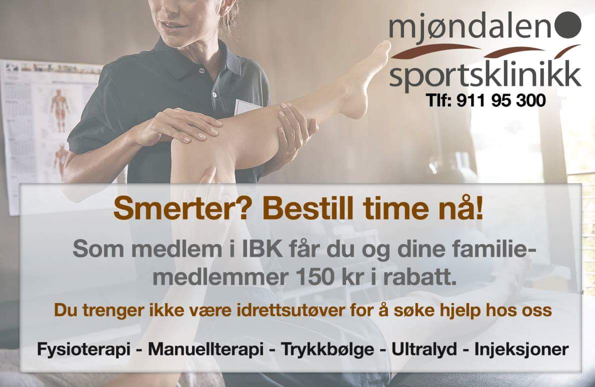 Tilbud til alle IBK-medlemmer hos Mjøndalen Sportsklinikk