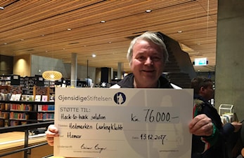 Får 76.000 kroner i gave