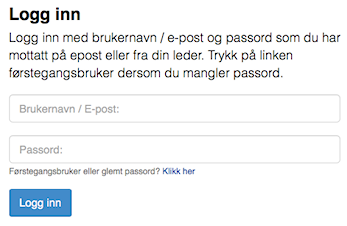 Innlogging på de nye websidene
