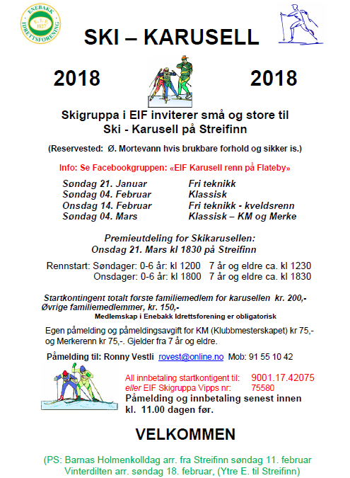 Bli med på EIF sin skikarusell 2018