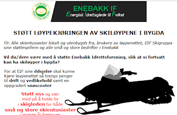 STØTT løypekjøringen av skiløypene i bygda