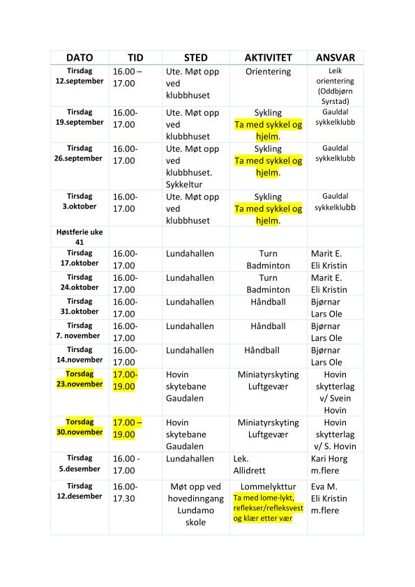 Aktivitetsplan 2017/2018