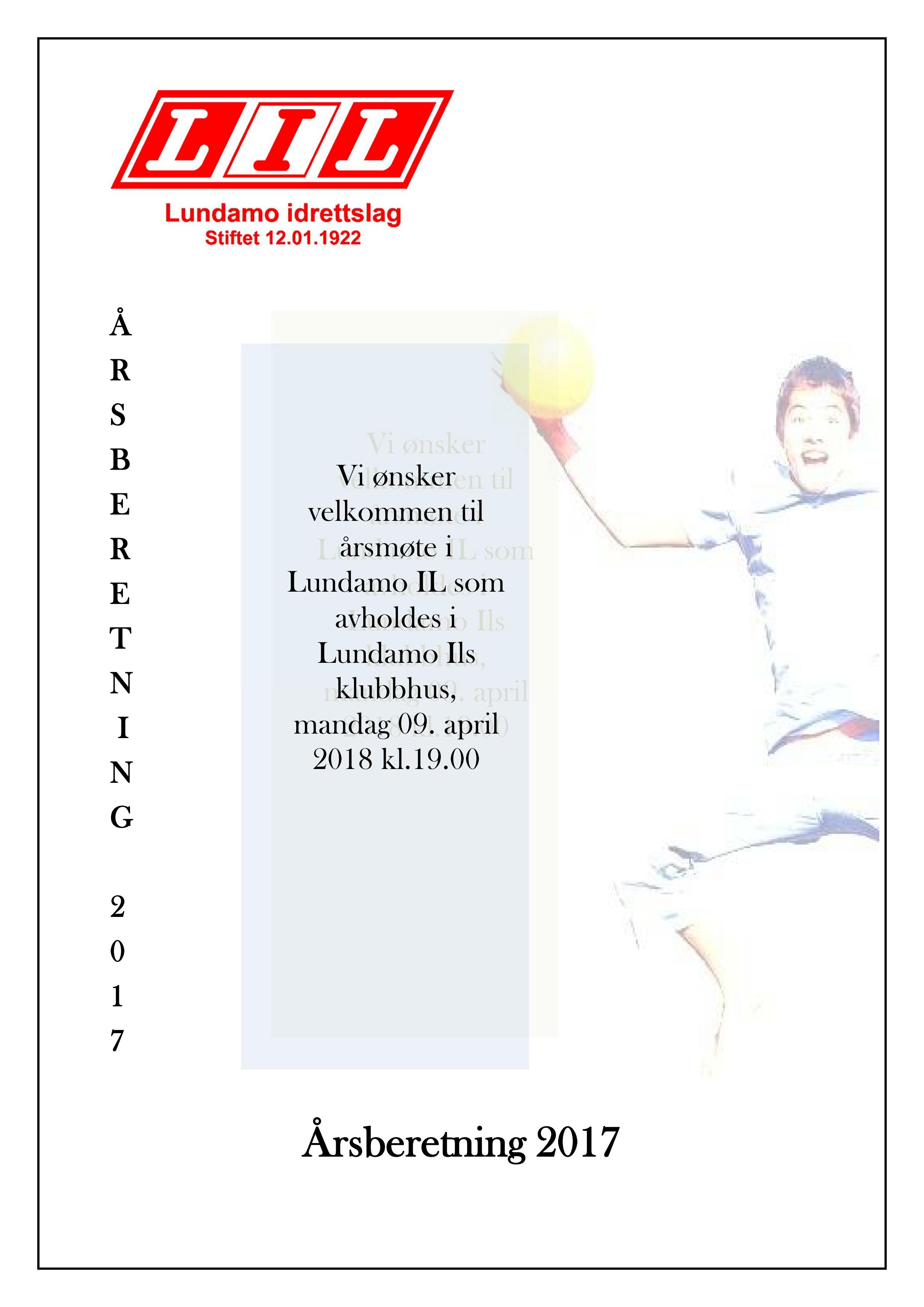 Årsberetning for Lundamo IL 2017