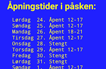 Åpningstider i påsken