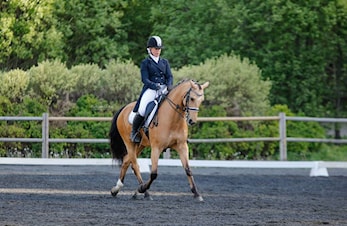 Flotte resultater på elitestevne i dressur for Dikemarkrytter Linn Gulliksen og Gogo!
