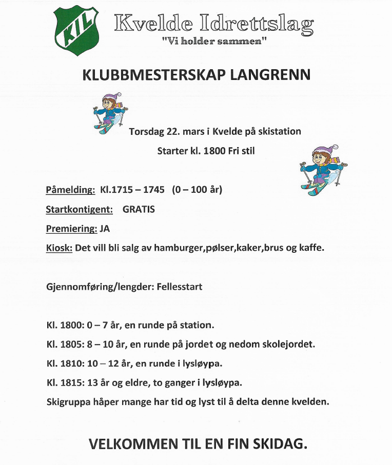 Klubbmesterskap langrenn