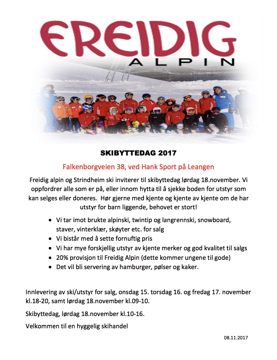 Freidig skibyttedag 2017