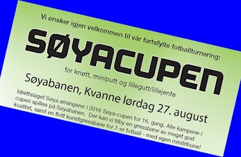 Søyacupen for 16. gang - lørdag 27. august