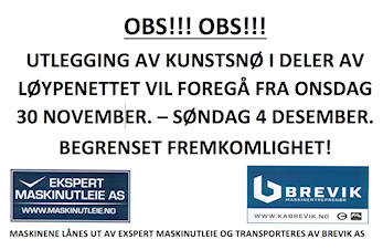 Utlegging av snø til Lierrennet