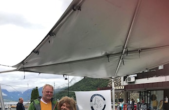 Rauma golfklubb`s stand på Raumadagen 23. juni 2018