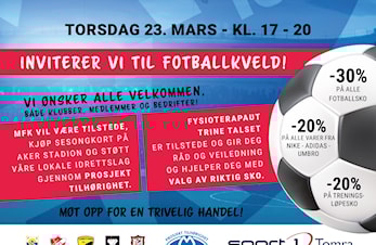 Fotballkveld på Sport1 Tomra 23. mars