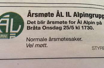 Årsmøte Ål Alpin