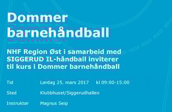 Barnekampleder-kurs på Siggerud 25.mars, påmelding nå